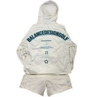 秋物　上下セットアップ　グレー×ブルー