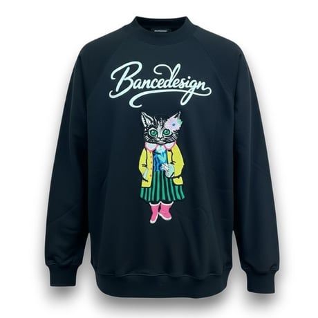 BALANCEDESIGN メンズ ゴルフ a60 猫柄 モックネックスウェット 2025 冬 M-5L