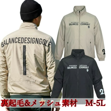c21 BALANCEDESIGN 裏起毛 or 裏メッシュ ブルゾン 速乾 大きいサイズ ビックサイズ ゴルフ ゴルフウェア アウター ブルゾン 軽量 春服 夏服 秋服M-5L