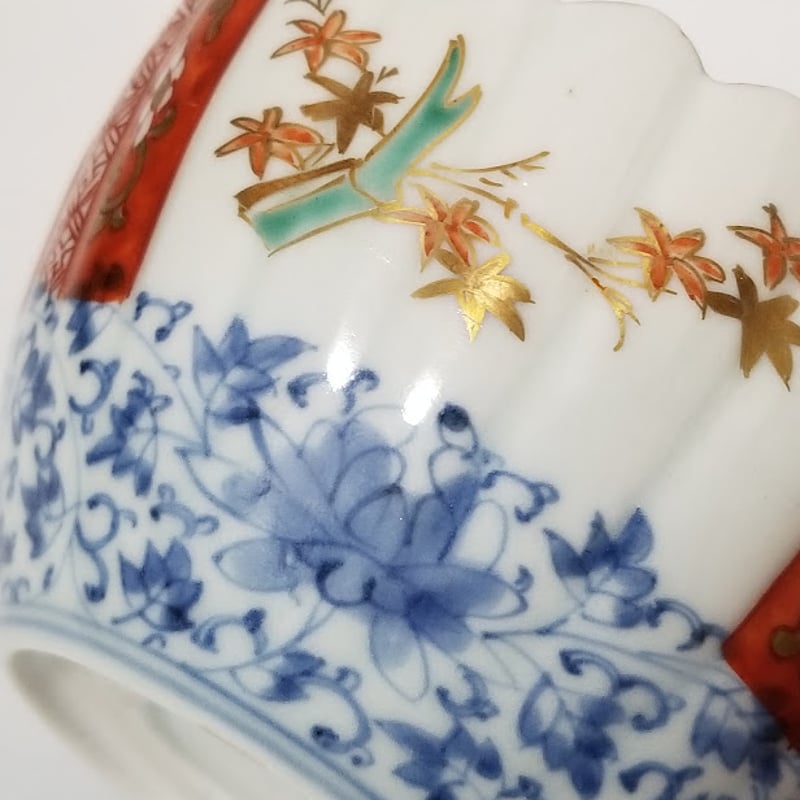 古伊万里 色絵花唐草輪花小鉢 | 五分堂