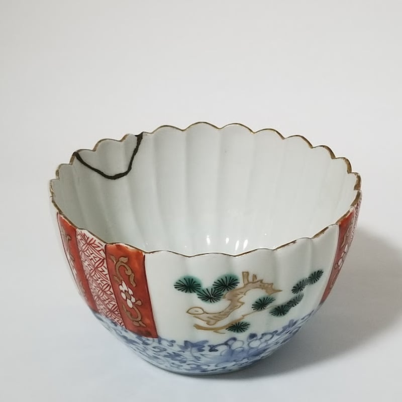 古伊万里 色絵花唐草輪花小鉢 | 五分堂