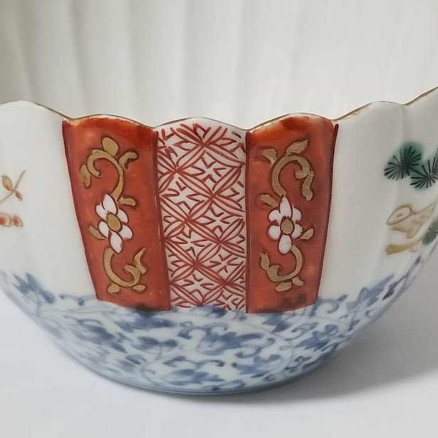 古伊万里 色絵花唐草輪花小鉢 | 五分堂