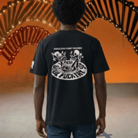 SOULFUCKTRY Tシャツ モノクロ バックプリント 半袖 黒 メンズ レディース ストリート
