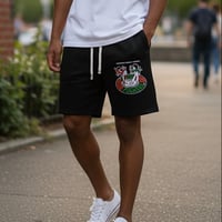 SOULFUCKTRY ハーフパンツ  ワンポイントロゴ 黒 メンズ レディース ストリート