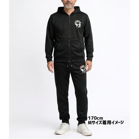 SOULFUCKTRY セットアップ シルエットロゴ ワンポイント 黒 メンズ レディース ストリート