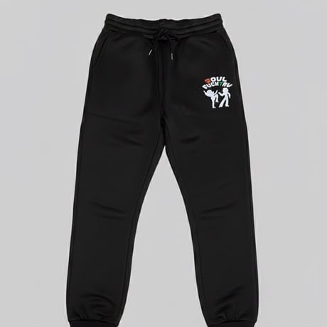 SOULFUCKTRY セットアップ シルエットロゴ ワンポイント 黒 メンズ レディース ストリート