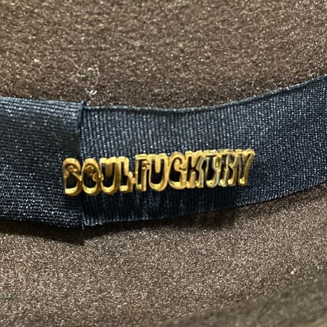 SOULFUCKTRY ハット フェルトハット ２種 ピンズ ブラウン メンズ レディース ストリート