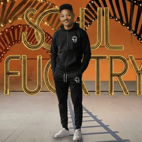 SOULFUCKTRY セットアップ シルエットロゴ ワンポイント 黒 メンズ レディース ストリート