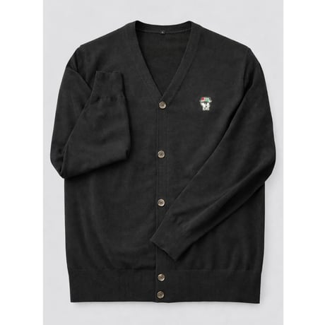 SOULFUCKTRY カーディガン  ワンポイント 長袖 黒 メンズ レディース ストリート