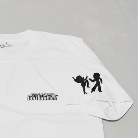 SOULFUCKTRY Tシャツ モノクロ バックプリント 半袖 赤 メンズ レディース ストリート