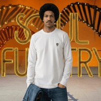 SOULFUCKTRY Tシャツ 刺繍 ワンポイント 長袖 白 メンズ レディース ストリート