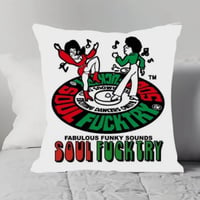 SOULFUCKTRY クッションカバー 白 リビング 雑貨 ストリート