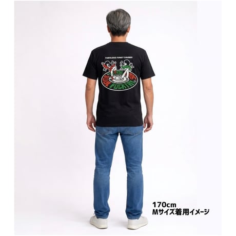 SOULFUCKTRY Tシャツ モノクロ バックプリント 胸元ロゴ 半袖 黒 メンズ レディース ストリート
