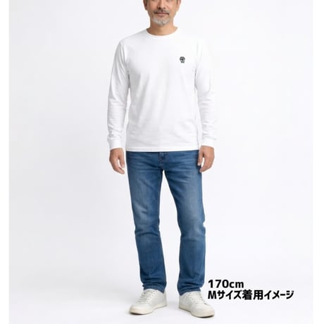 SOULFUCKTRY Tシャツ 刺繍 ワンポイント 長袖 白 メンズ レディース ストリート