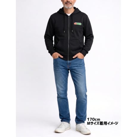 SOULFUCKTRY ジップパーカー フーディー  ワンポイント バックプリント 黒 メンズ レディース ストリート