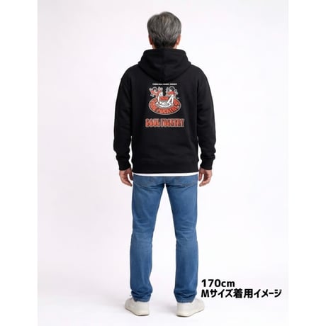 SOULFUCKTRY ジップパーカー ジップフーディー フロントロゴ バックプリント 黒 メンズ レディース ストリート