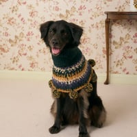 512 Loop-stitch pet neck warmer with pompom