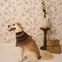 514 Fair Isle pet neck warmer with Fringe
