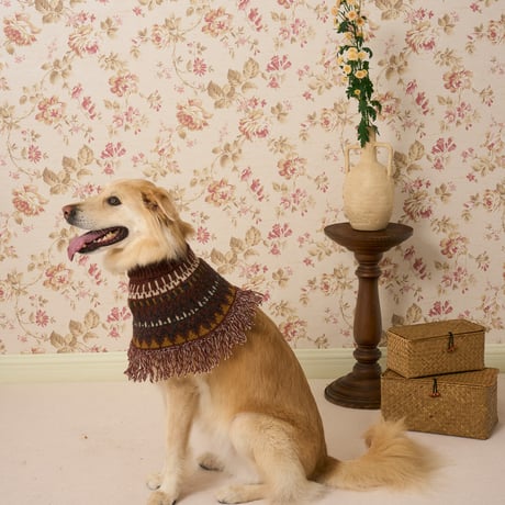 514 Fair Isle pet neck warmer with Fringe