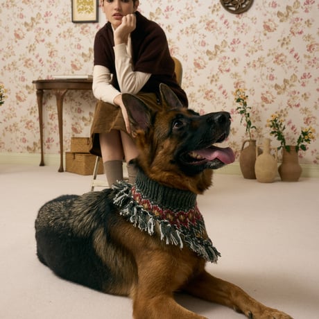 515 Triangle pet neck warmer with Fringe