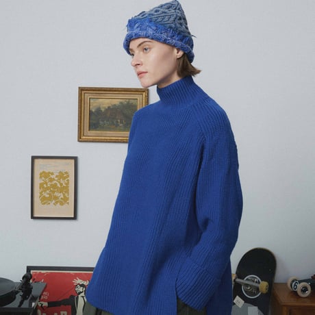 309 Washed Patchwork Knit Beanie
