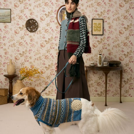 505 Fair Isle pet knitwear with Crochet patchwork