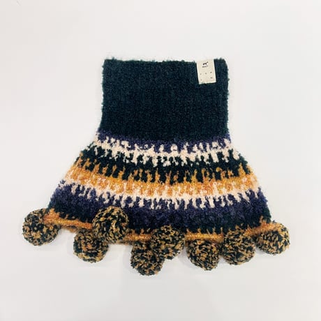 512 Loop-stitch pet neck warmer with pompom