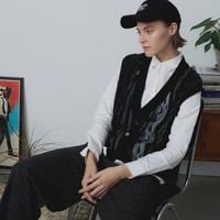 313 Vintage Multi-Weave Knit Cardigan Vest