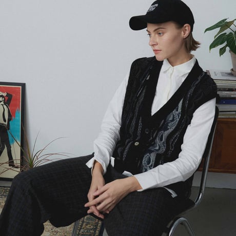 313 Vintage Multi-Weave Knit Cardigan Vest