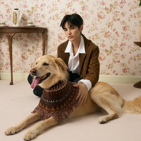 514 Fair Isle pet neck warmer with Fringe