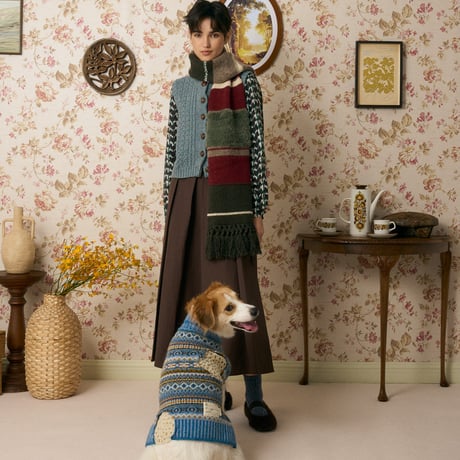 505 Fair Isle pet knitwear with Crochet patchwork