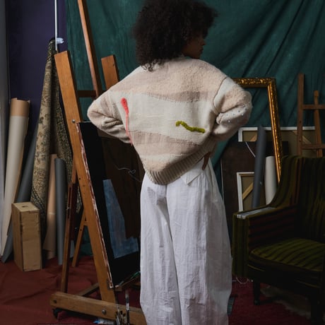 H01  Crewneck intarsia knitwear