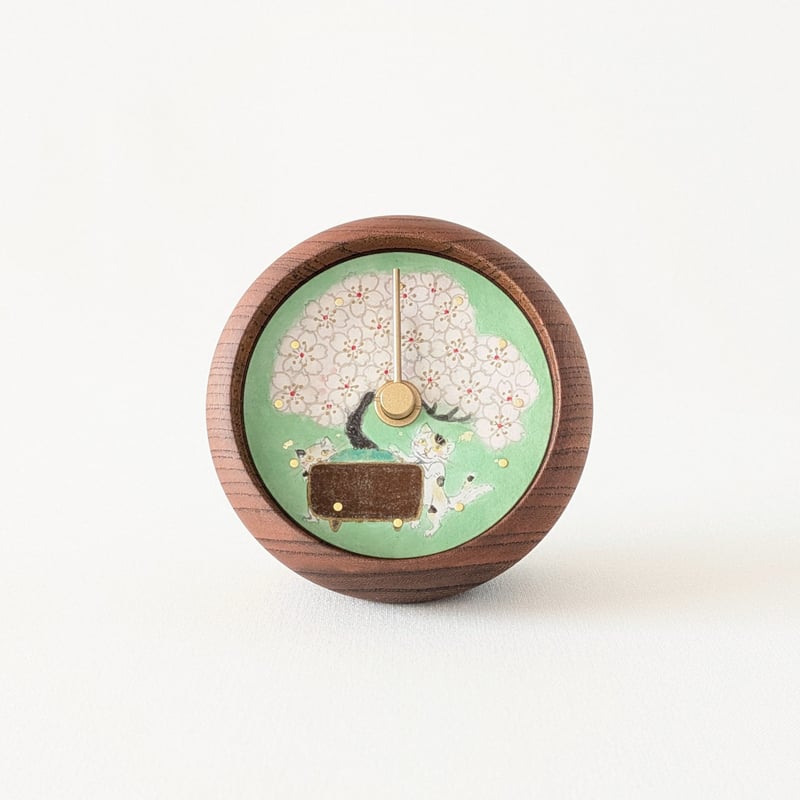 アート時計｜荒瀬史代｜桜（猫又） | すきのま