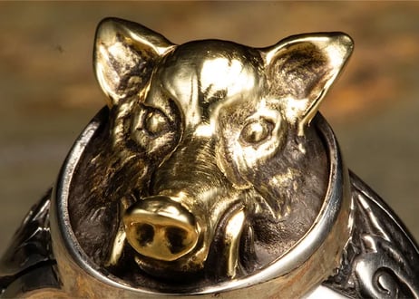 【PARASITE/パラサイト】　PST THICK RING BOAR -BRASS-