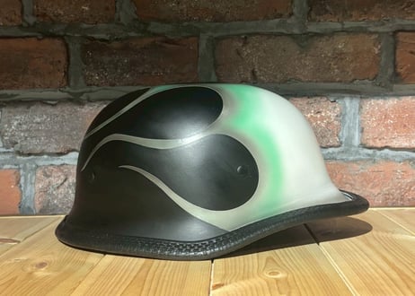 【THE FRONT/ザ フロント】　"CRAZY CUSTOM " HELMET GERMAN　BLACK