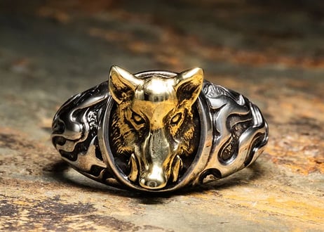 【PARASITE/パラサイト】　PST THICK RING BOAR -BRASS-