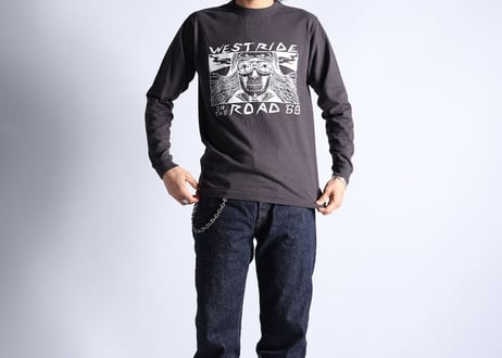 【WESTRIDE/ウエストライド】　25FW VINTAGE PRINT LONG TEE: 25-01　BLACK
