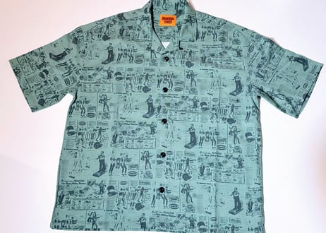 【MONSTOR TIMES/モンストアタイムズ】　MONSTOR INSTRUCTION Shirt SS　GREEN