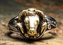 【PARASITE/パラサイト】　PST THIN RING SHEEP -BRASS-