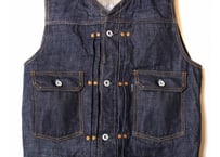 【ViSE CLOTHING/バイスクロージング】　26_Cross Denim Vest 6th-NC　BLUE