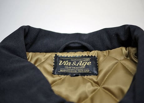 【Vin＆Age/ヴィンアンドエイジ】　TYPE VTJ9 LETTERMAN JK　BLACK