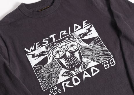 【WESTRIDE/ウエストライド】　25FW VINTAGE PRINT LONG TEE: 25-01　BLACK