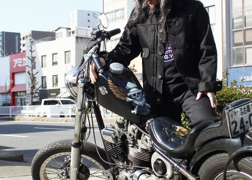 ViSE CLOTHING/バイスクロージング】Cross Denim Jacket BLA