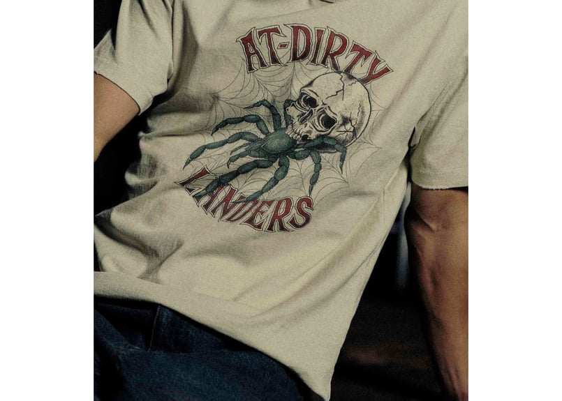 AT-DIRTY/アットダーティー】 SKULL SPIDER S/S TEE W.NATU