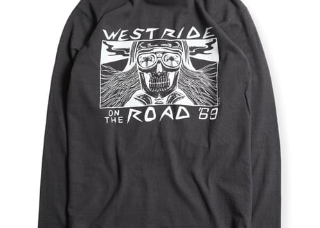 【WESTRIDE/ウエストライド】　25FW VINTAGE PRINT LONG TEE: 25-01　BLACK