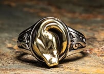 【PARASITE/パラサイト】　PST THIN RING SNAKE -BRASS-