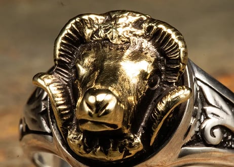 【PARASITE/パラサイト】　PST THICK RING SHEEP -BRASS-