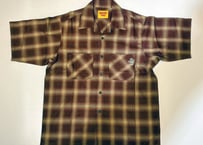 【MONSTOR TIMES/モンストアタイムズ】　MT BARUDEN Check Shirt SS　BROWN