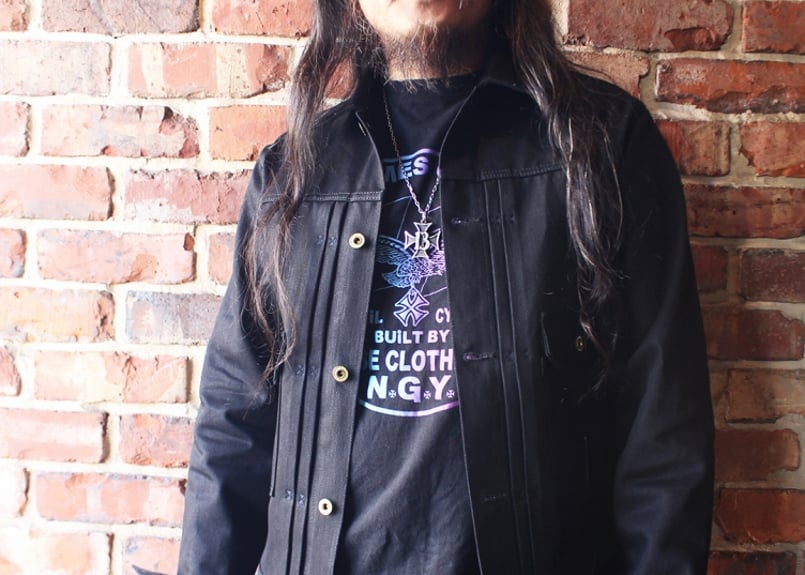 ViSE CLOTHING/バイスクロージング】Cross Denim Jacket BLA