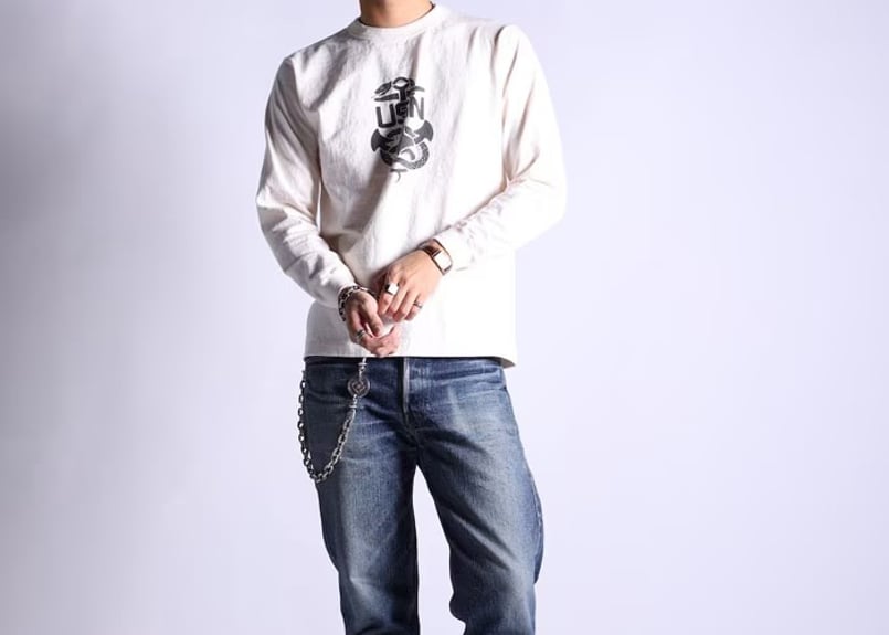 WESTRIDE/ウエストライド】 VINTAGE PRINT LONG TEE.26-01